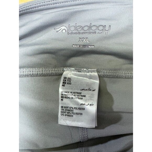 Ideology Gray XXL Performance Moisture-Wicking Tiered Athletic Skort - Picture 2 of 16